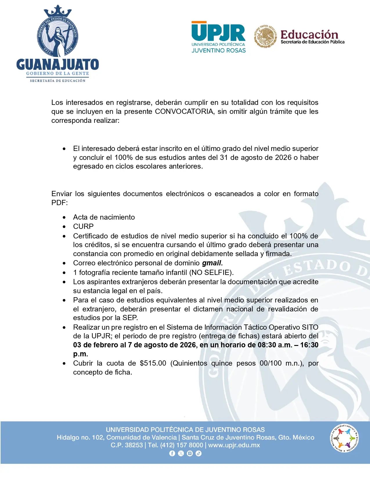 Examen de Admisión